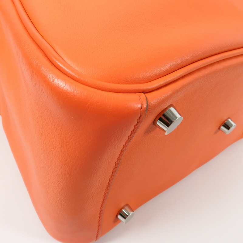 HERMES Swift皮革Lindy 26手挽肩背兩用袋Orange-9
