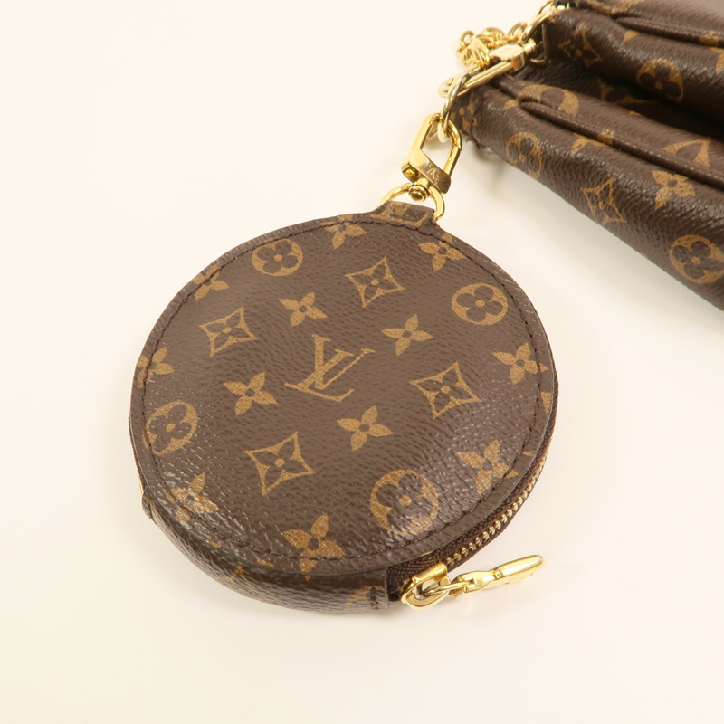 LOUIS VUITTON Monogram Multi Pochette Accessoires金扣肩背袋-15