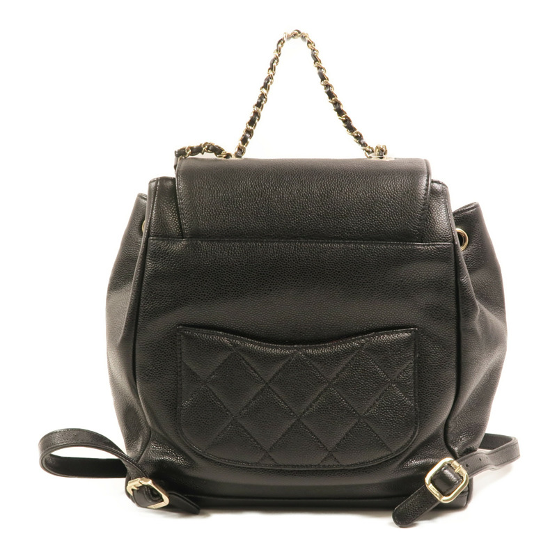 CHANEL 牛皮皮革Affinity Backpack金扣鏈帶背包-1