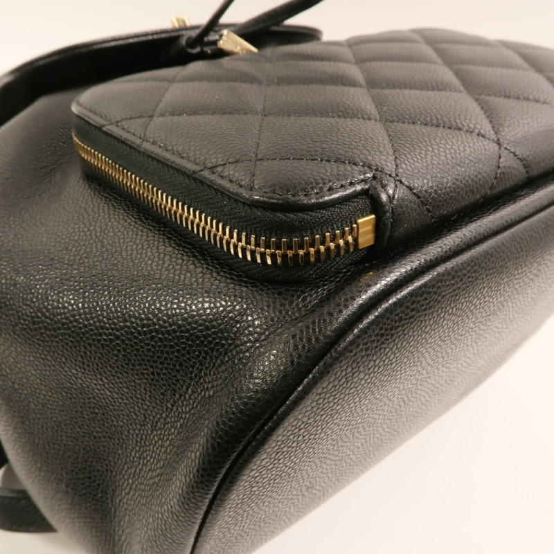 CHANEL 牛皮皮革Affinity Backpack金扣鏈帶背包-13