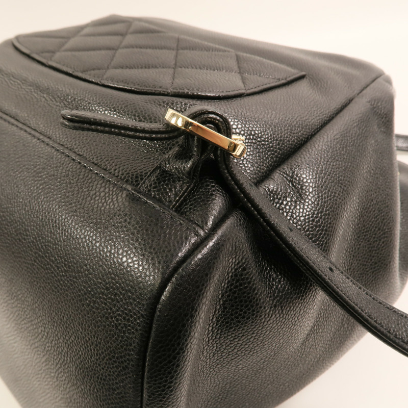 CHANEL 牛皮皮革Affinity Backpack金扣鏈帶背包-14