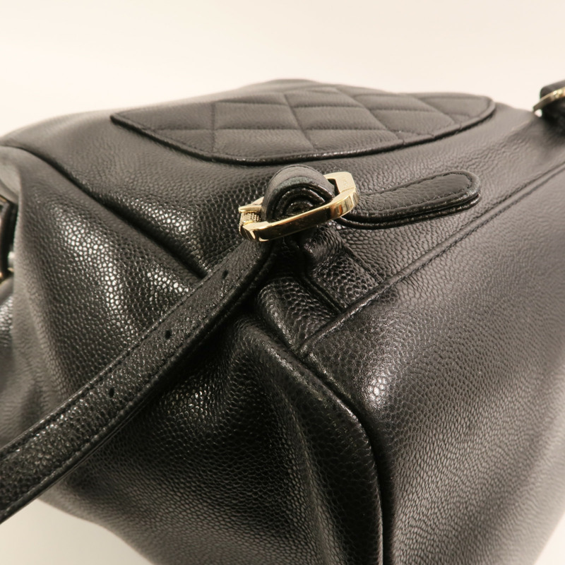 CHANEL 牛皮皮革Affinity Backpack金扣鏈帶背包-15