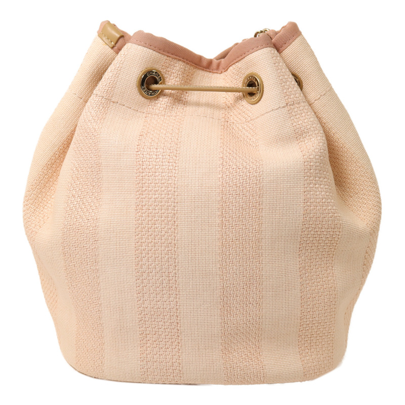 CHANEL 帆布Bucket Shoulder Bag鏈帶肩背袋-1