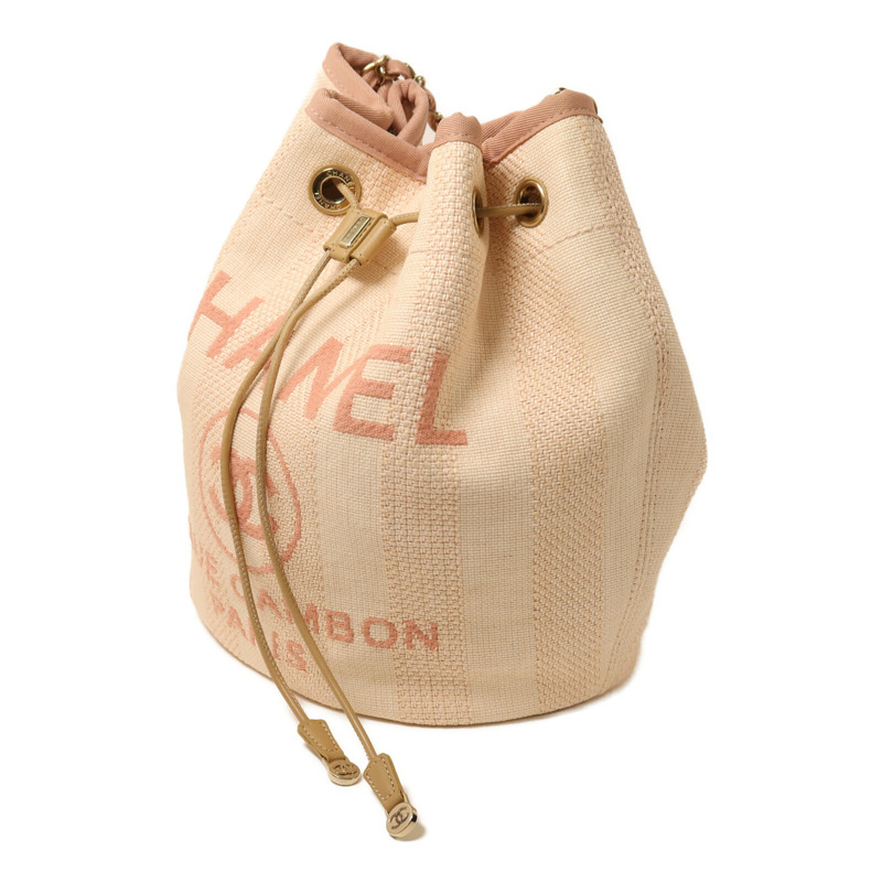 CHANEL 帆布Bucket Shoulder Bag鏈帶肩背袋-2