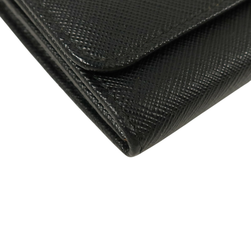 PRADA Saffiano皮革Long Wallet銀扣長錢包-10