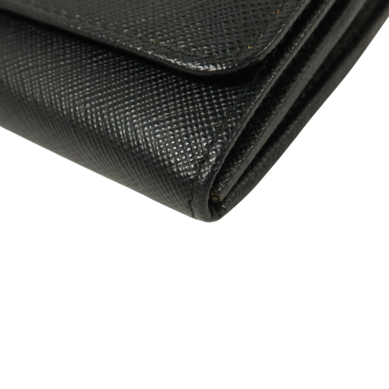 PRADA Saffiano皮革Long Wallet銀扣長錢包-11