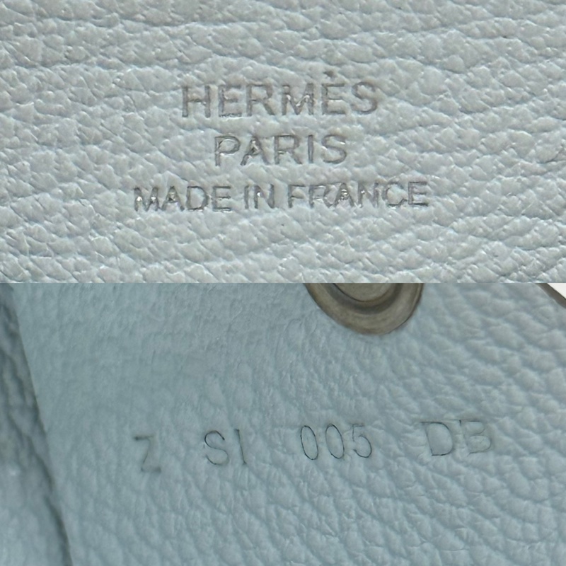 HERMES 愛馬仕 綠色Calvi撞色扣式卡包 EPSOM Z刻-7