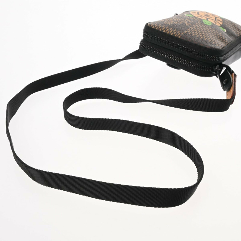 路易威登 Damier 雙手機包 NIGO 聯名款 棕色 N40377 男女通用巨型單肩包 A 級二手 Ginzo-3