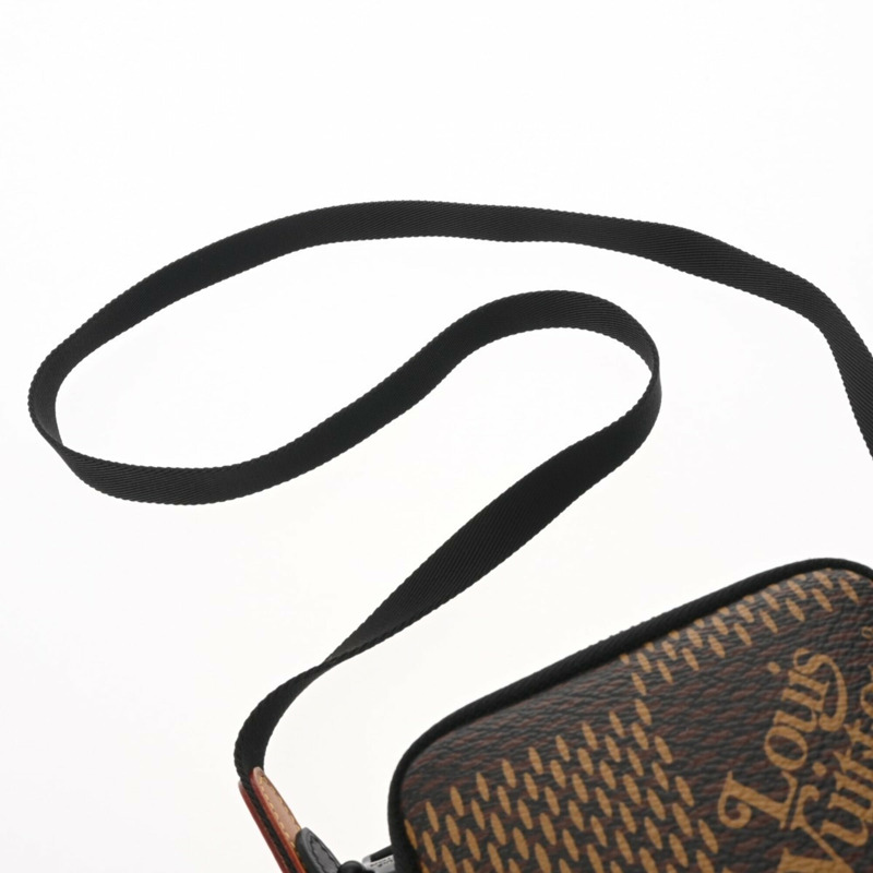 路易威登 Damier 雙手機包 NIGO 聯名款 棕色 N40377 男女通用巨型單肩包 A 級二手 Ginzo-4