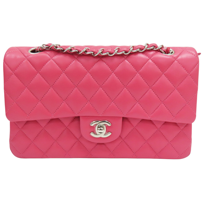 桃粉色 羊皮 Coco 25 肩背包 銀釦 (無卡)【CHANEL 香奈兒】 A01112-0