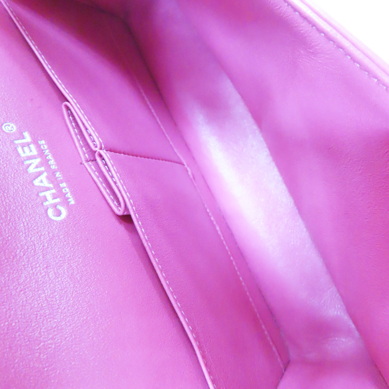 桃粉色 羊皮 Coco 25 肩背包 銀釦 (無卡)【CHANEL 香奈兒】 A01112-4