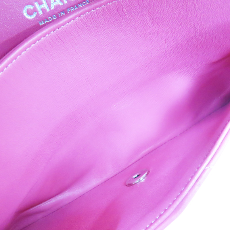 桃粉色 羊皮 Coco 25 肩背包 銀釦 (無卡)【CHANEL 香奈兒】 A01112-5