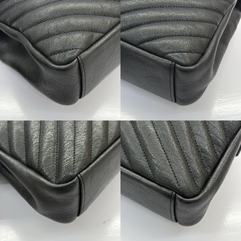 YSL 聖羅蘭 黑色牛皮斜背包 COLLEGE MEDIUM 428056-3