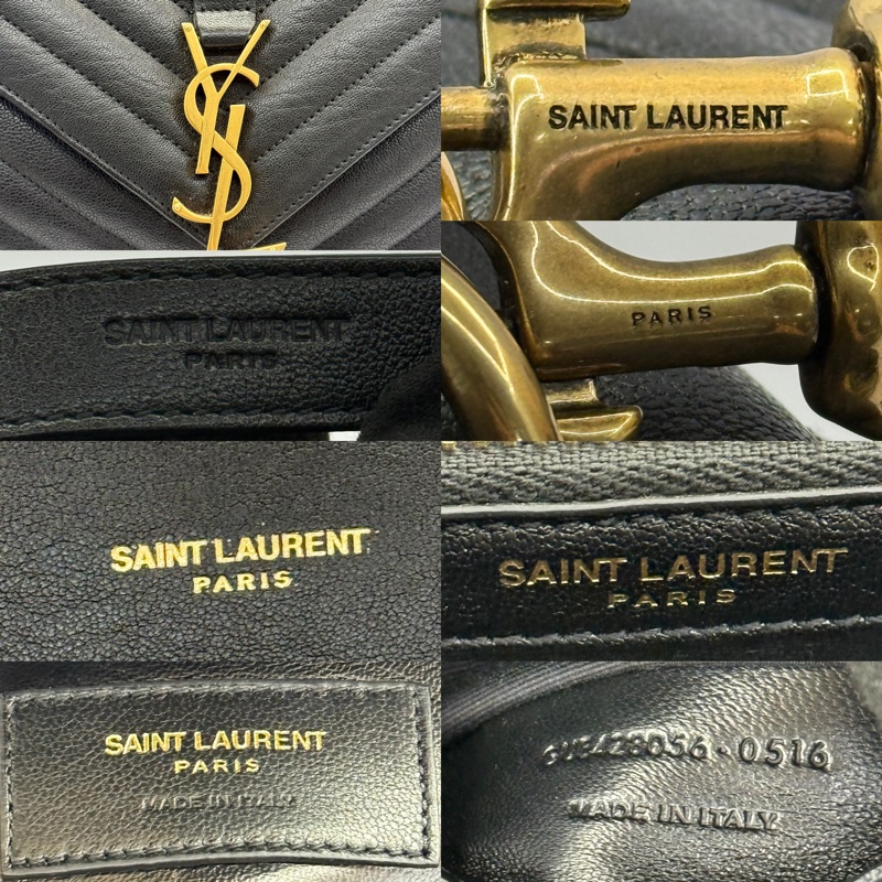 YSL 聖羅蘭 黑色牛皮斜背包 COLLEGE MEDIUM 428056-6