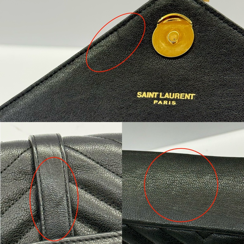 YSL 聖羅蘭 黑色牛皮斜背包 COLLEGE MEDIUM 428056-7