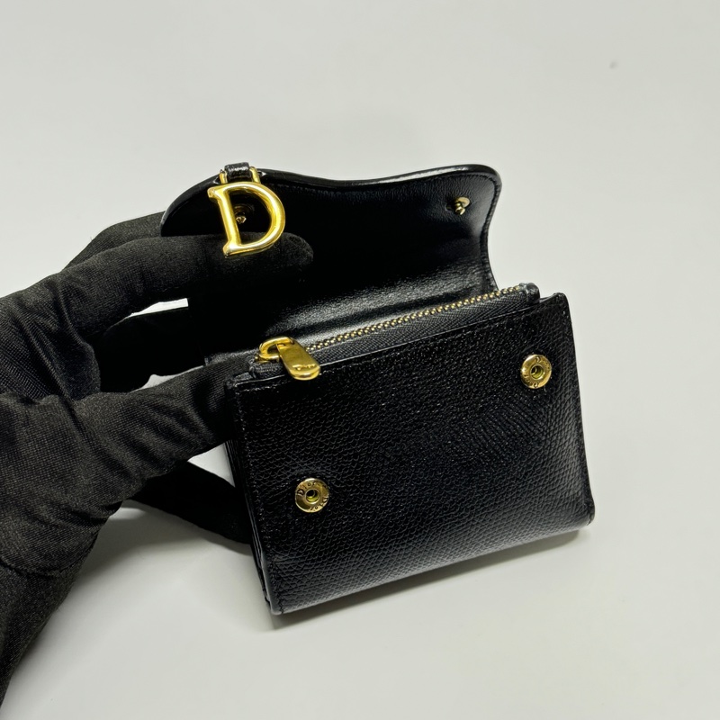 （閒置新超美💗） Dior Saddle 牛皮革 馬鞍短夾 【專櫃24,000】-5