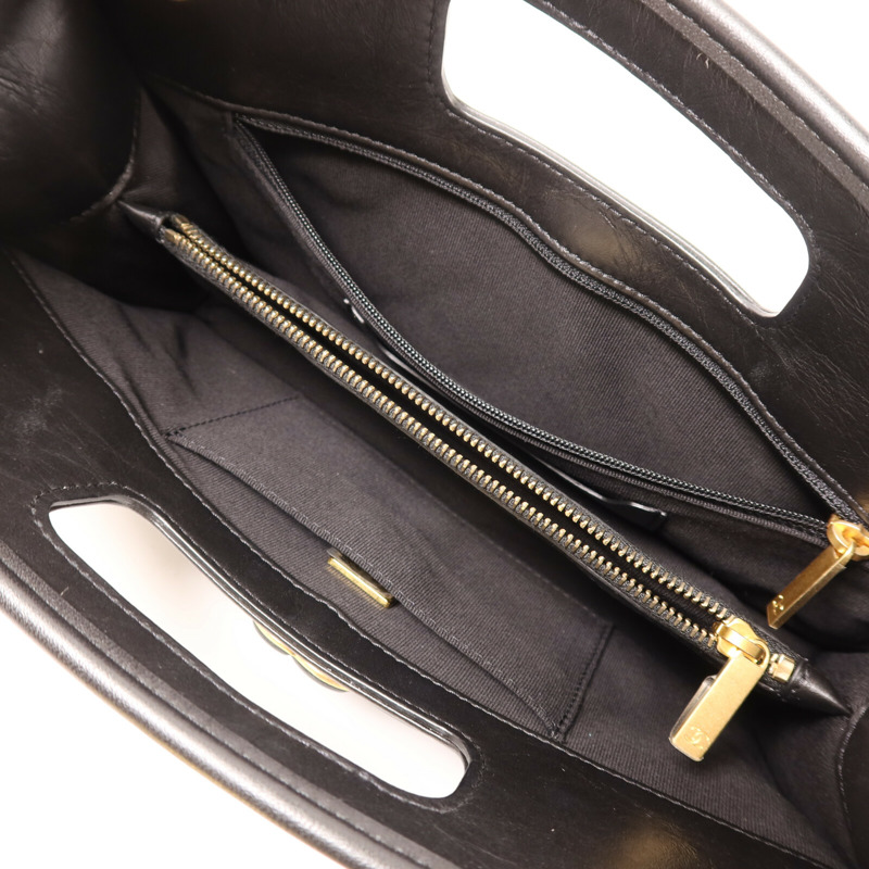 CHANEL 羊皮皮革23S Graphic Catch Small Shopping Bag金扣鏈帶肩背袋-4