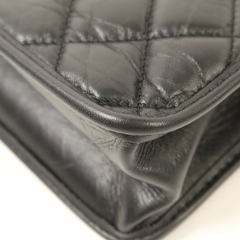 CHANEL 羊皮皮革23S Graphic Catch Small Shopping Bag金扣鏈帶肩背袋-12