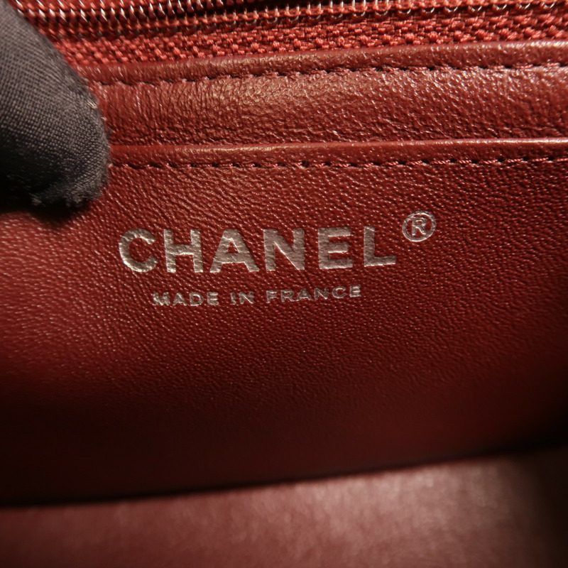 CHANEL 羊皮皮革Mini Classic 17銀扣鏈帶肩背袋-5