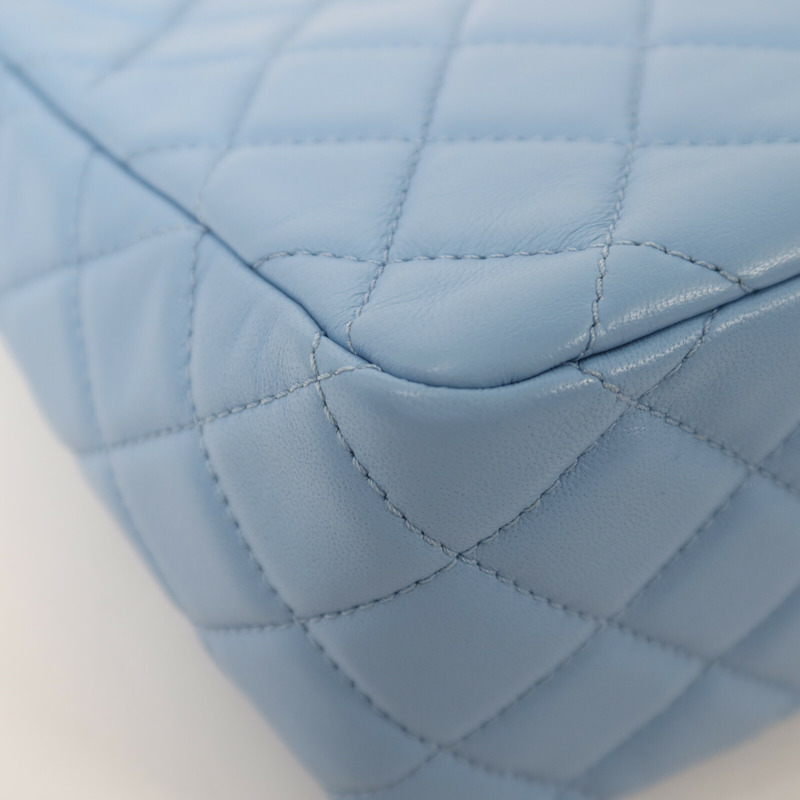 CHANEL 羊皮皮革Chain Shoulder金扣鏈帶肩背袋-13