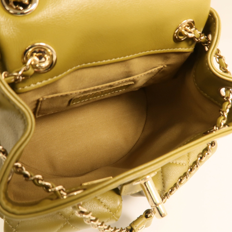 CHANEL 牛皮皮革Duma金扣背包-4