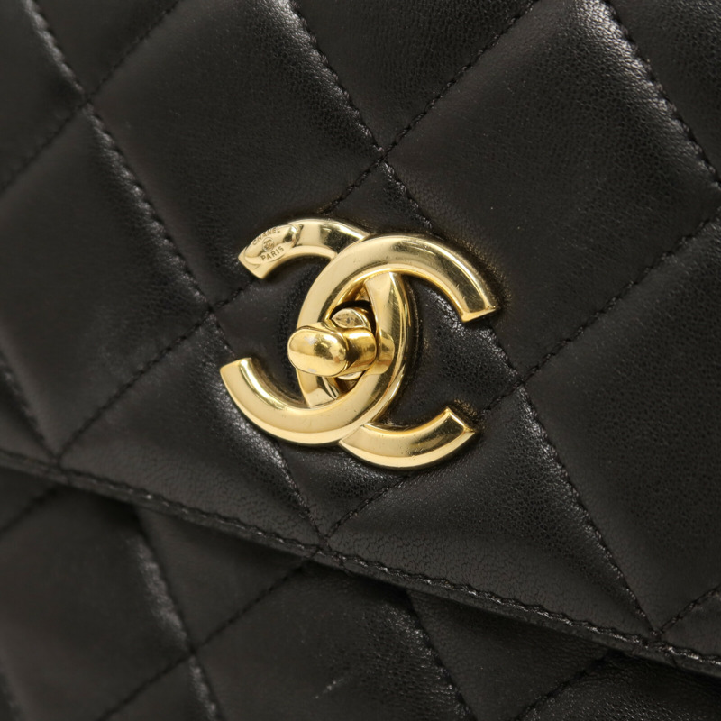 CHANEL 羊皮皮革Trendy CC Top Handle Bag金扣鏈帶手挽肩背兩用袋-9