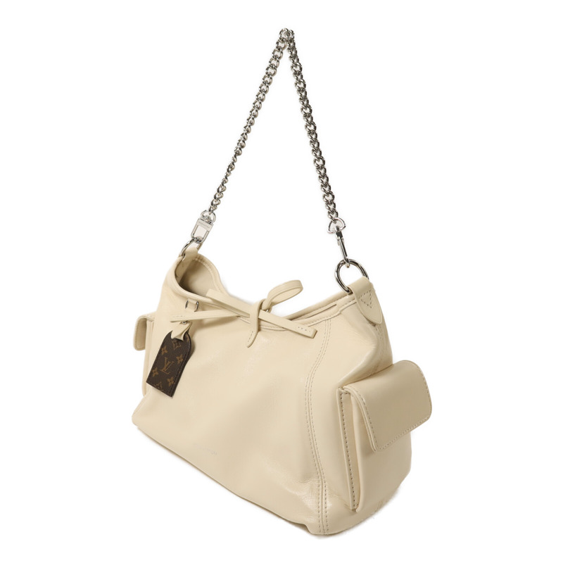 LOUIS VUITTON 羊皮皮革/Monogram CarryAll Cargo Vibe PM銀扣鏈帶手挽肩背兩用袋-2