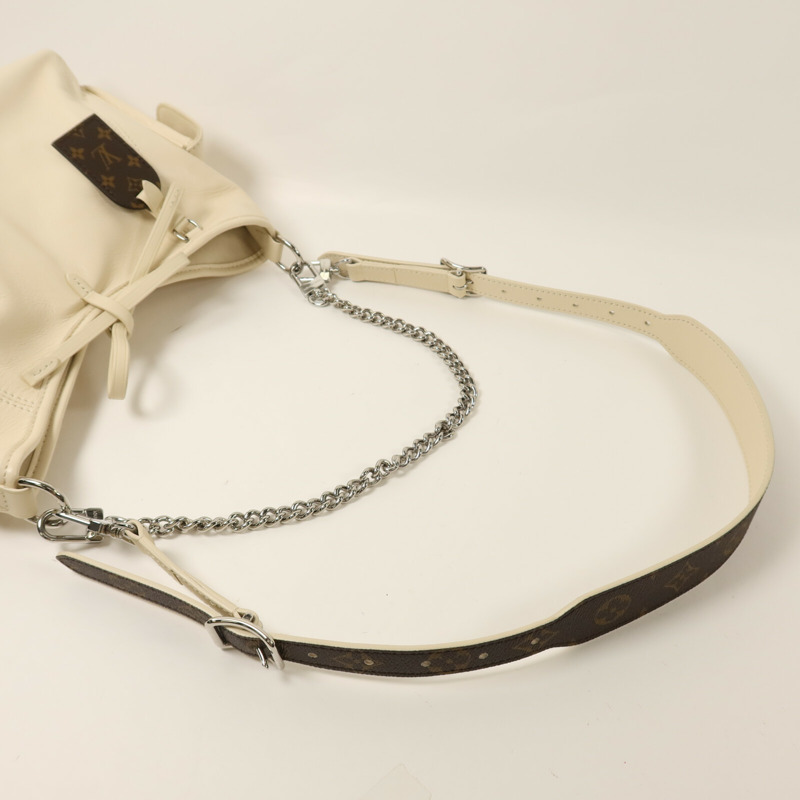 LOUIS VUITTON 羊皮皮革/Monogram CarryAll Cargo Vibe PM銀扣鏈帶手挽肩背兩用袋-6