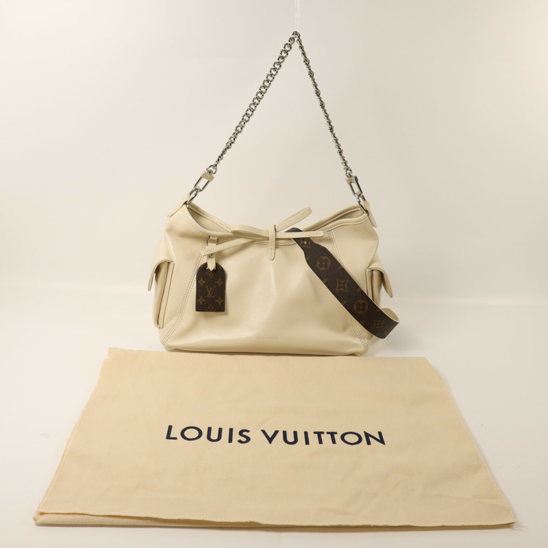 LOUIS VUITTON 羊皮皮革/Monogram CarryAll Cargo Vibe PM銀扣鏈帶手挽肩背兩用袋-7