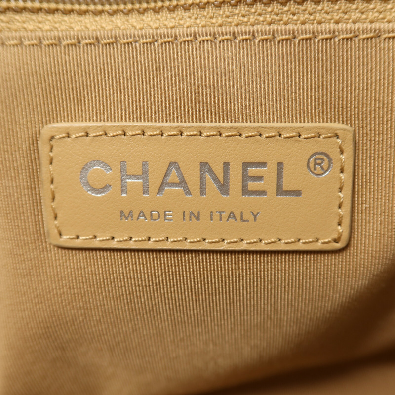 CHANEL 牛皮皮革Chain Shoulder銀扣鏈帶手挽肩背兩用袋-6