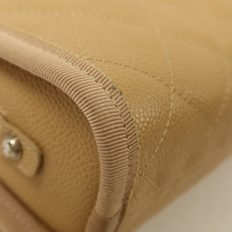 CHANEL 牛皮皮革Chain Shoulder銀扣鏈帶手挽肩背兩用袋-13