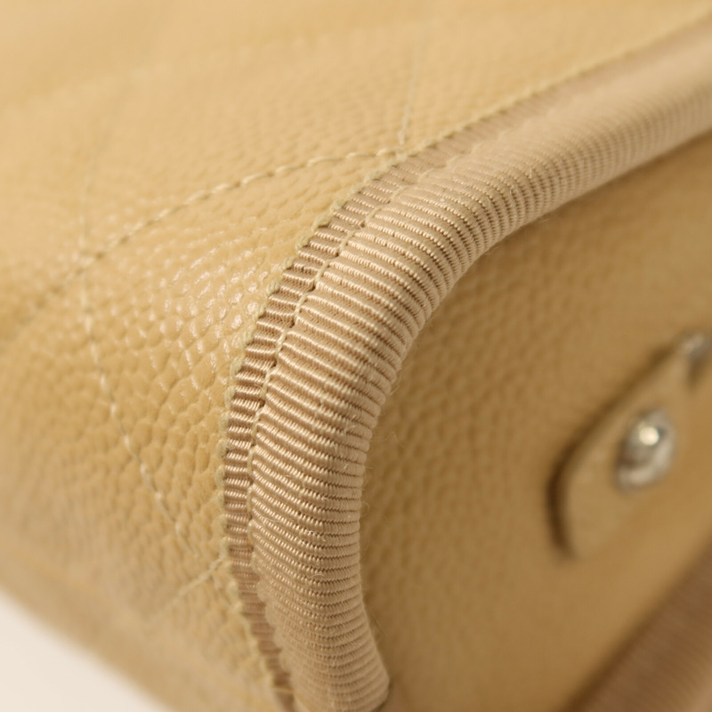 CHANEL 牛皮皮革Chain Shoulder銀扣鏈帶手挽肩背兩用袋-14