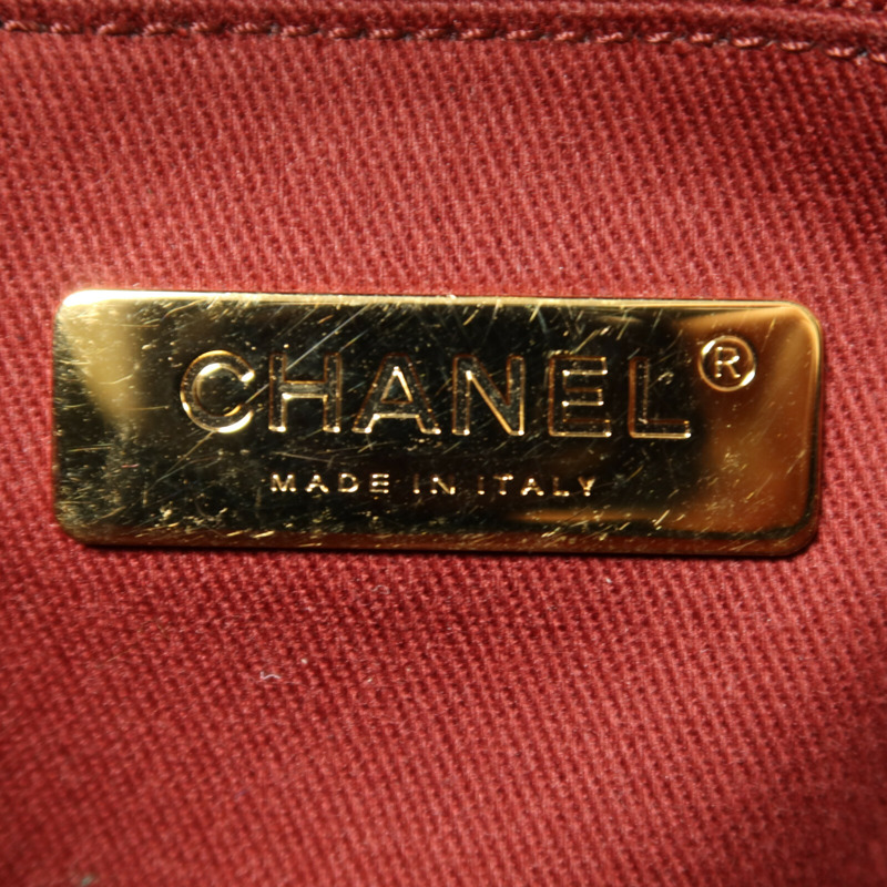 CHANEL 牛皮皮革Chain Shoulder金扣鏈帶肩背袋-6