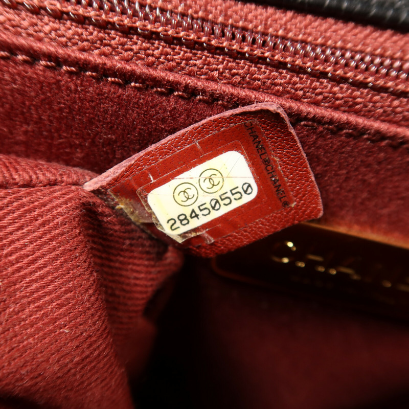 CHANEL 牛皮皮革Chain Shoulder金扣鏈帶肩背袋-7