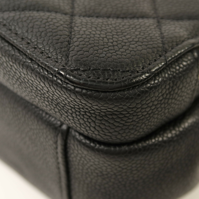 CHANEL 牛皮皮革Chain Shoulder金扣鏈帶肩背袋-13