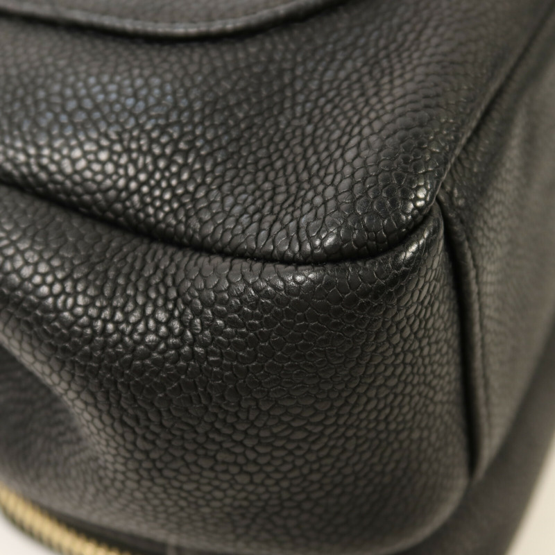 CHANEL 牛皮皮革Chain Shoulder金扣鏈帶肩背袋-14