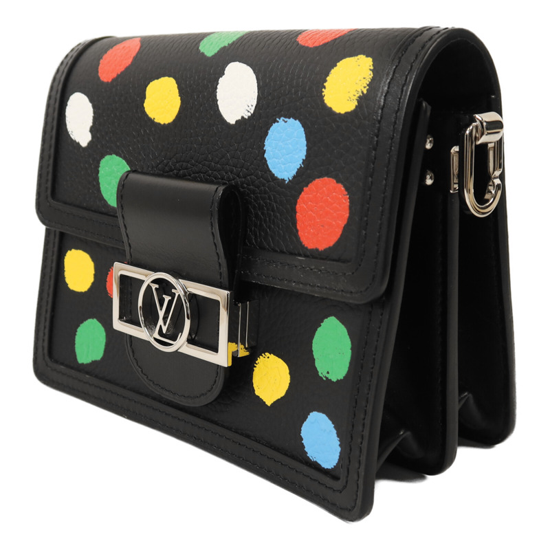 LOUIS VUITTON 牛皮皮革LV X YK Dauphine Mini銀扣肩背袋-2