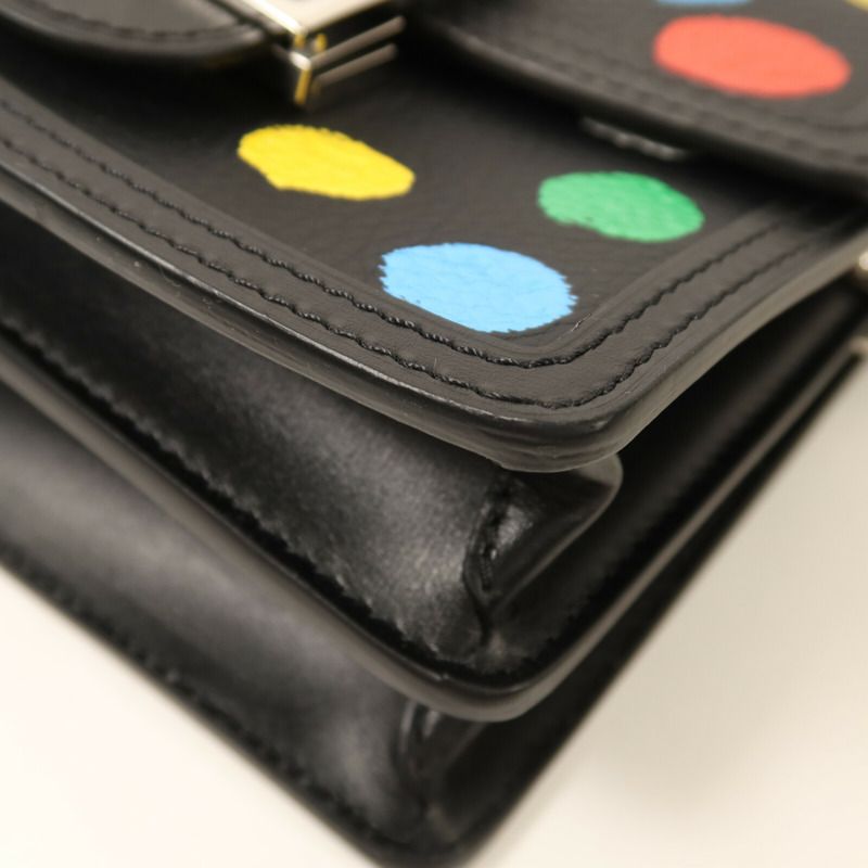 LOUIS VUITTON 牛皮皮革LV X YK Dauphine Mini銀扣肩背袋-10