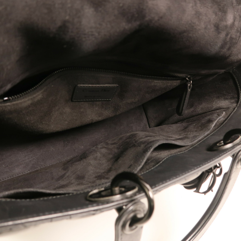 Dior 牛皮皮革Lady Dior Large手挽肩背兩用袋-4