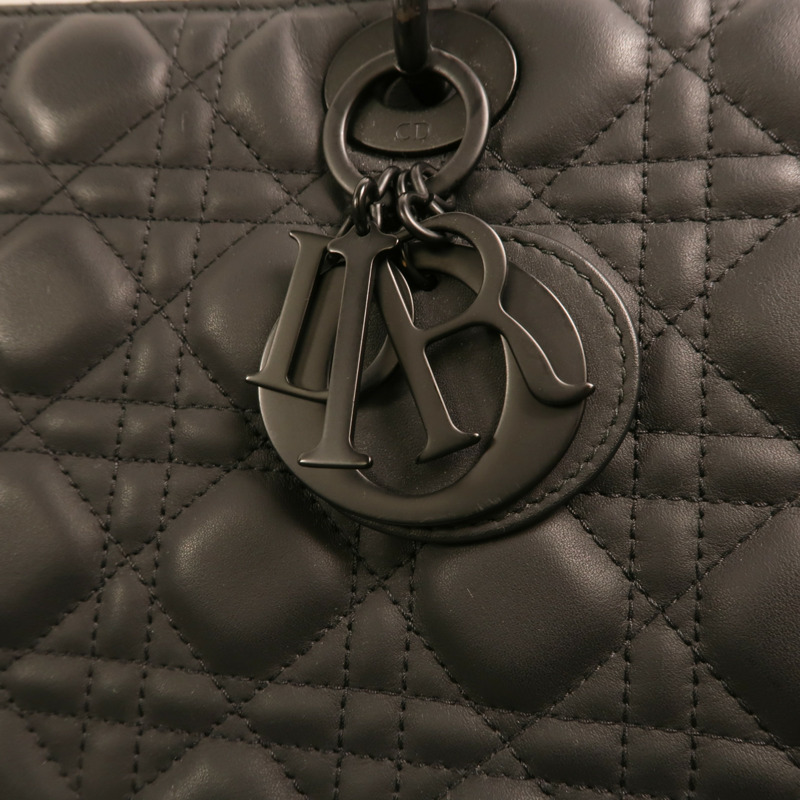 Dior 牛皮皮革Lady Dior Large手挽肩背兩用袋-8