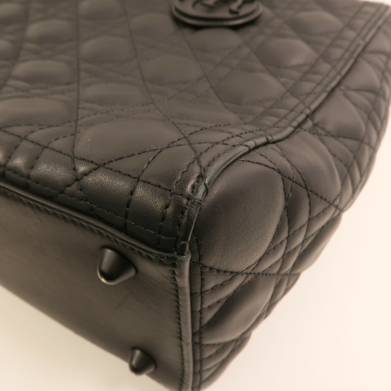 Dior 牛皮皮革Lady Dior Large手挽肩背兩用袋-10