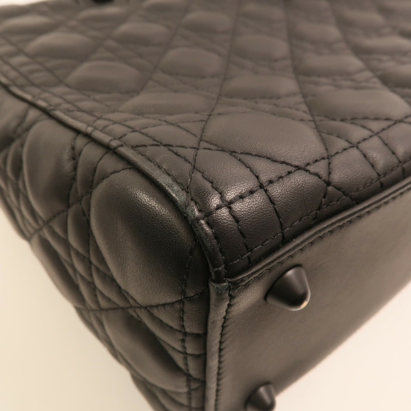 Dior 牛皮皮革Lady Dior Large手挽肩背兩用袋-11