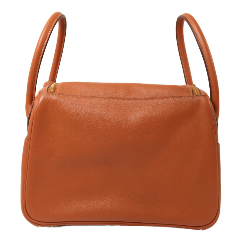 HERMES Evercolor皮革Lindy 26金扣手挽肩背兩用袋Cuivre-1