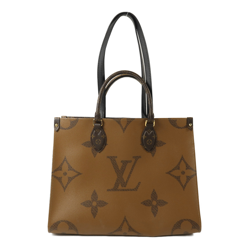 LOUIS VUITTON Monogram Giant/Monogram Reverse On The Go MM金扣手挽肩背兩用袋-1