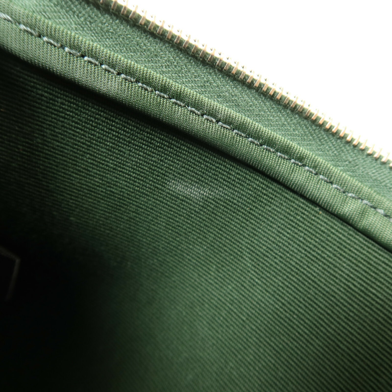 HERMES 帆布Herbag PM銀扣手挽肩背兩用袋Vert Anglais-18