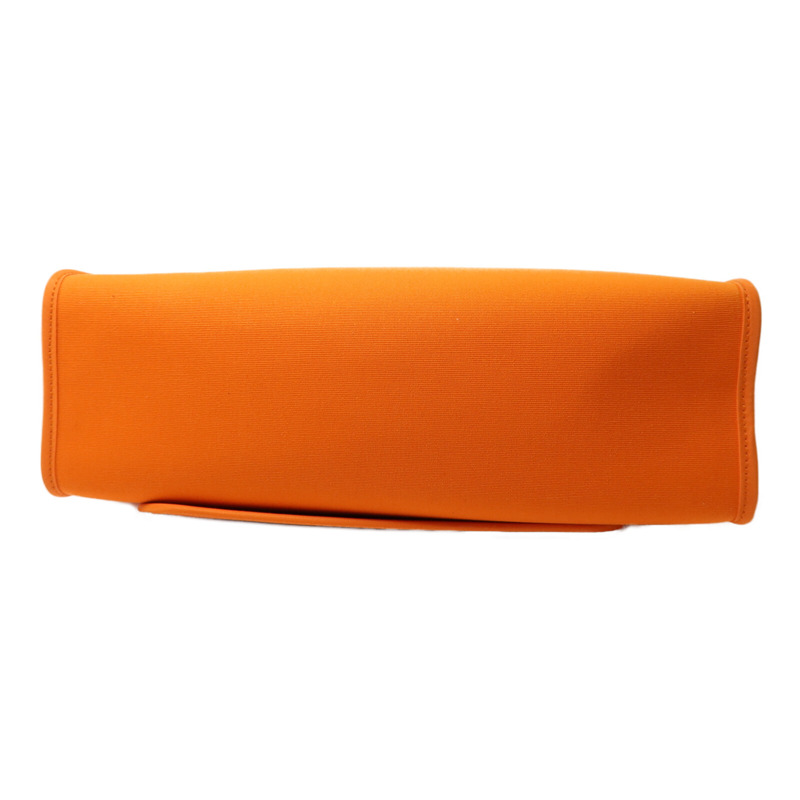 HERMES 帆布Herbag PM銀扣手挽肩背兩用袋Orange-3
