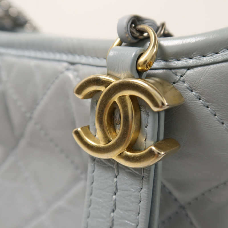 CHANEL 牛皮皮革Gabrielle Small鏈帶肩背袋-10