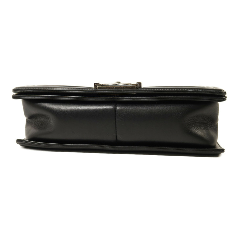 CHANEL 羊皮皮革Boy 25銀扣鏈帶肩背袋-3