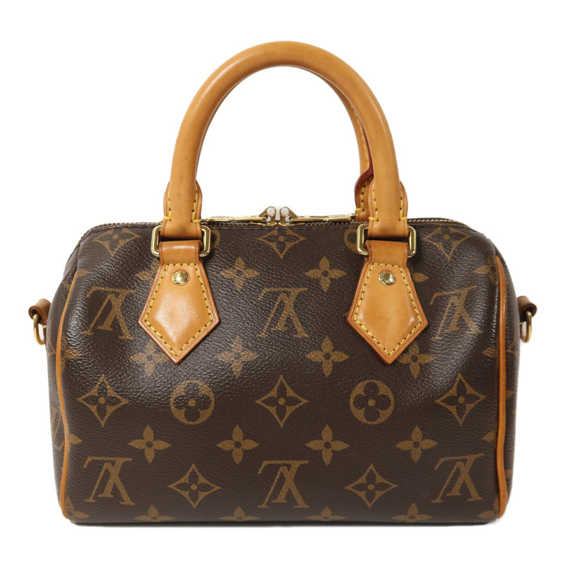 LOUIS VUITTON Monogram Speedy Bandouliere 20金扣手挽肩背兩用袋-1