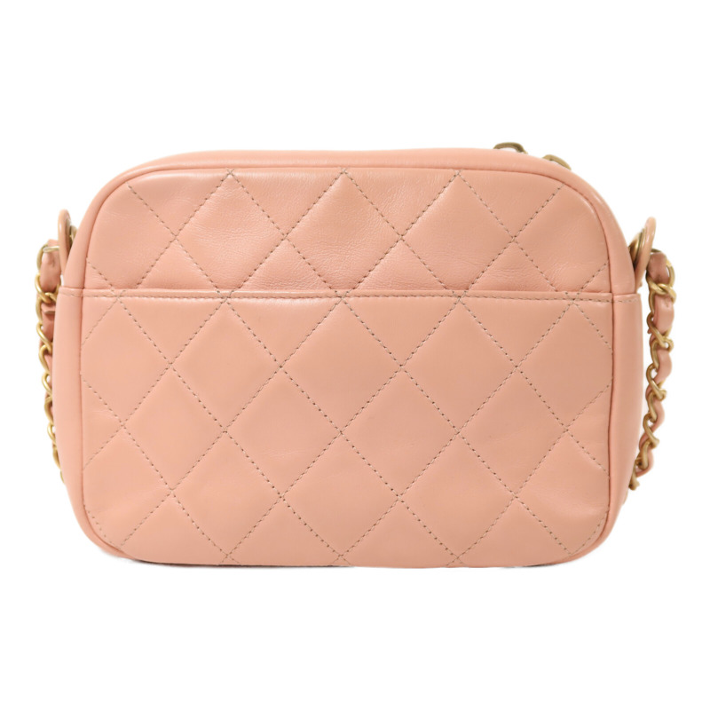 CHANEL 牛皮皮革Camera Shoulder Bag金扣鏈帶肩背袋-1